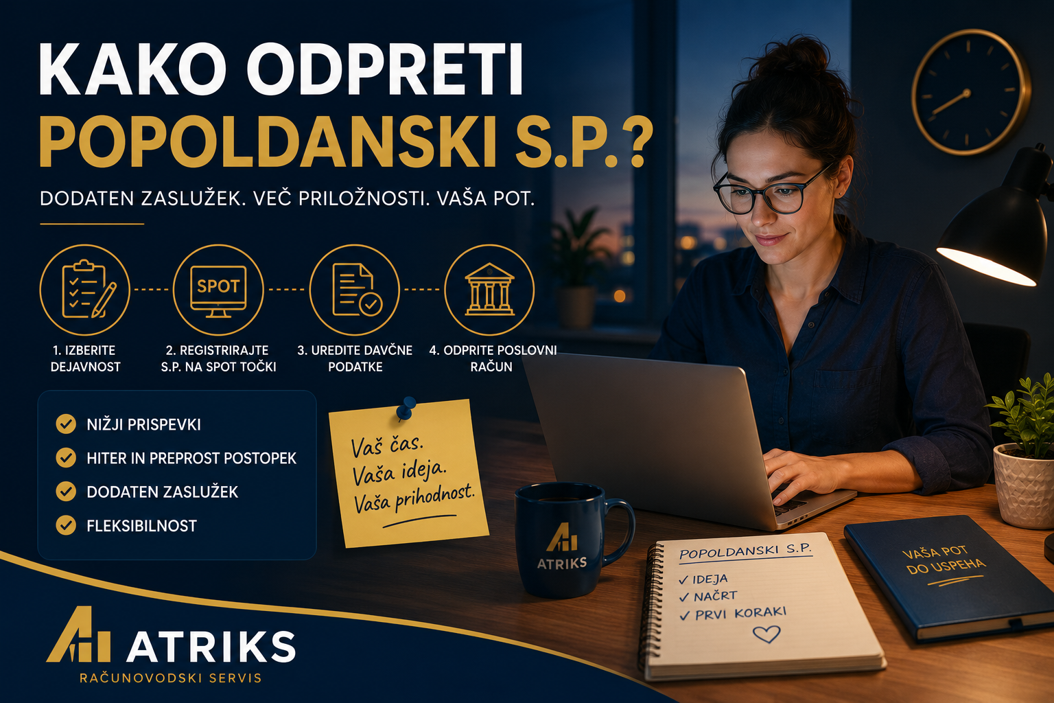 Kako odpreti popoldanski s.p.